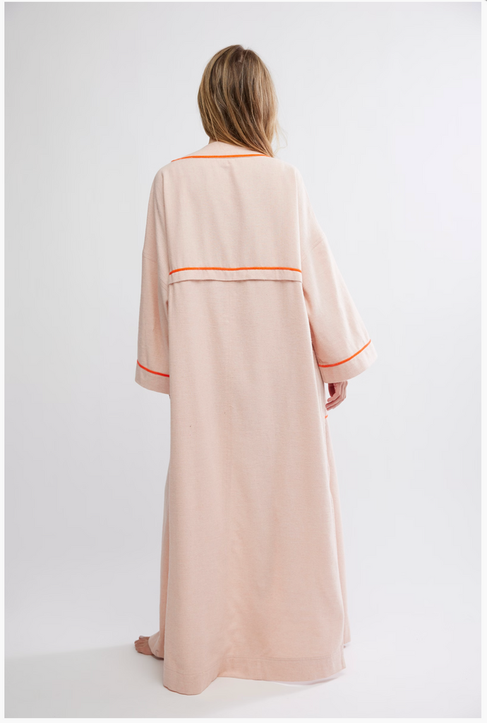 CLOSE TO HOME FLANNEL ROB / NEON PEACH