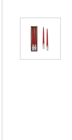 10"H Unscented Santa Taper Candles in Box, Set of 2 (Approximate Burn Time 3 Hours)