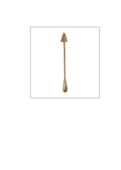 9"L Mango Wood Cocktail Spoon with Tree Handle, Natural