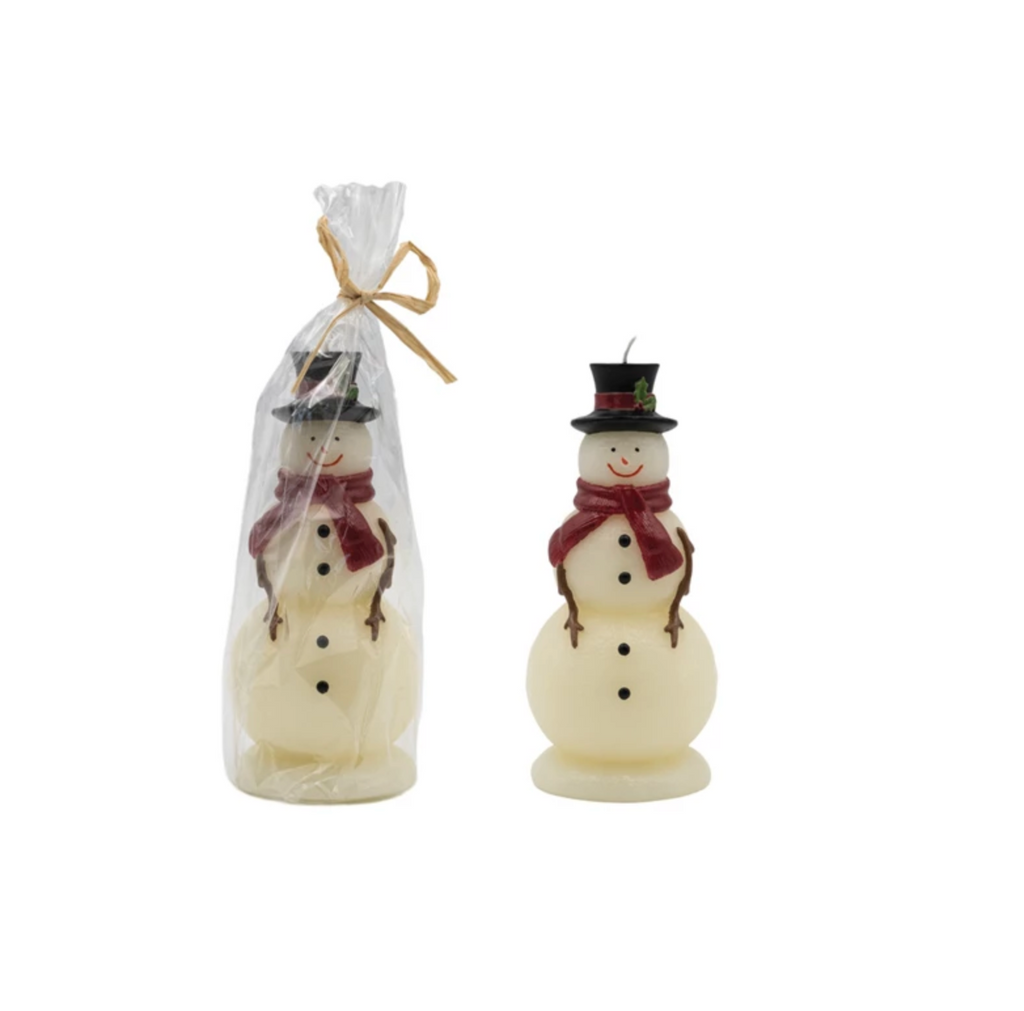 Unscented Snowman Shaped Candle (Est. Burn Time 28 Hours)