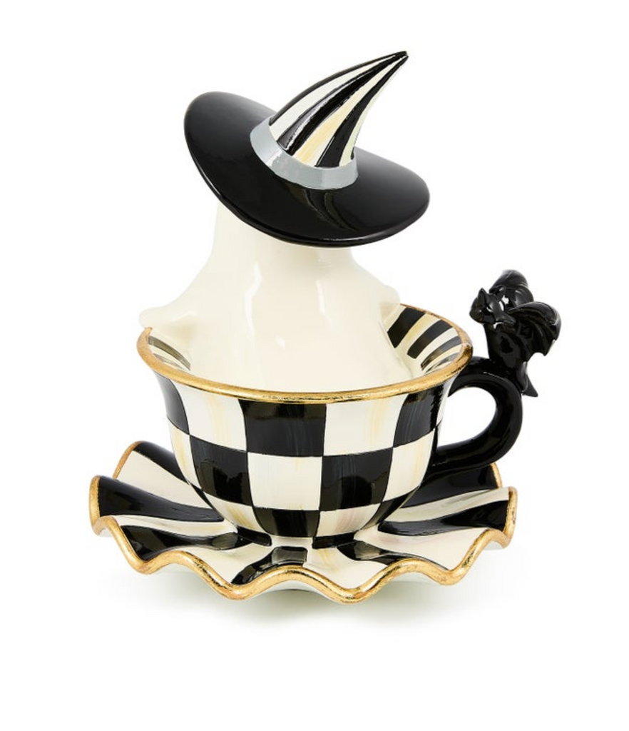 Courtly Check Teacup Ghost Decor