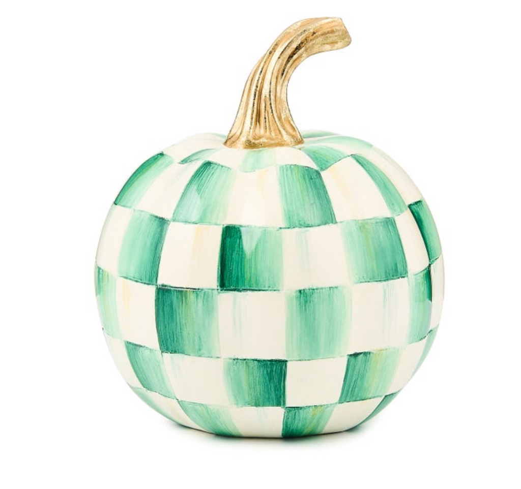 Emerald Check Mini Pumpkin