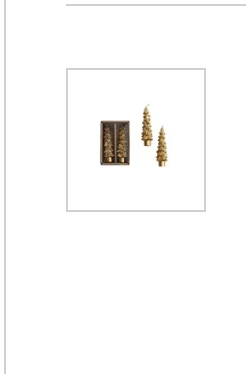 Unscented Tree Shaped Taper Candles in Box, Set of 2