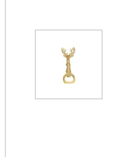Cast Aluminum & Stainless Steel Bottle Opener with Deer Handle