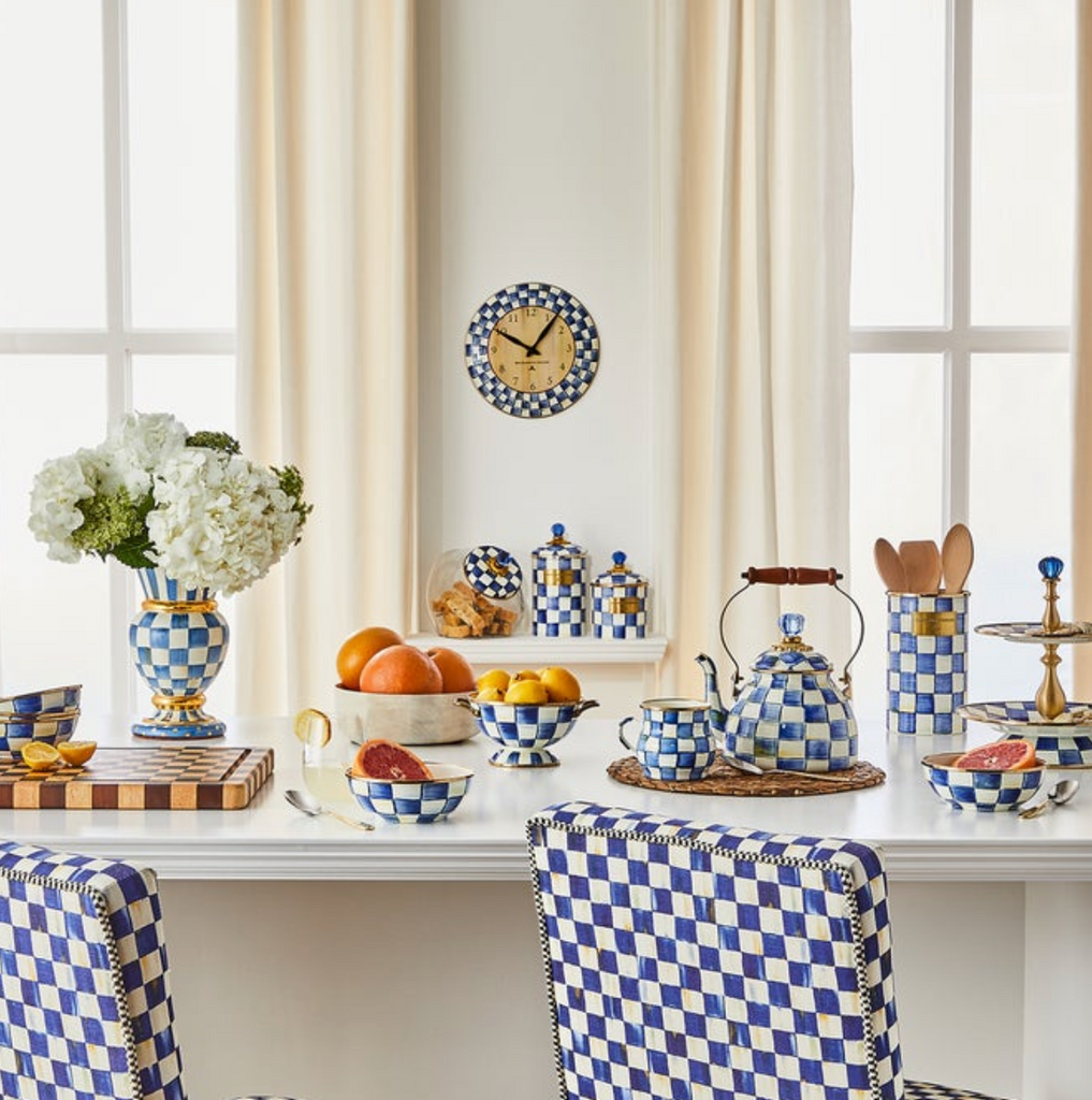 Royal Check Wall Clock