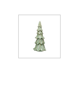 Handmade Stoneware Tree, Reactive Glaze, Green (Each One Will Vary)