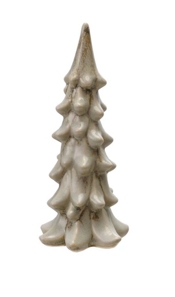 Stoneware Tree, Reactive Glaze, Light Green (Each One Will Vary)