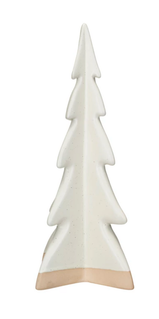 Stoneware Tree, Reactive Glaze, Cream Color & Unglazed (Each One Will Vary)
