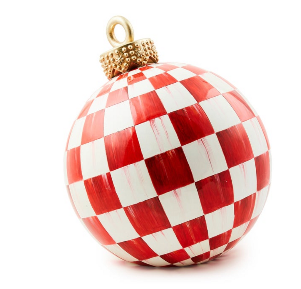 Red Check Tabletop Ornament