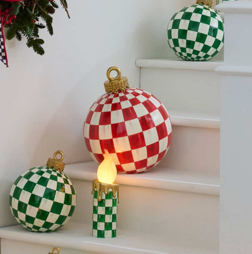 Red Check Tabletop Ornament