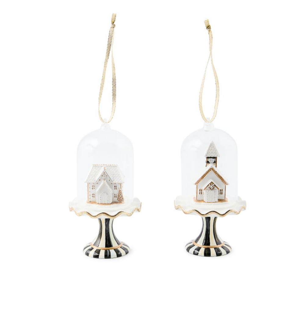 Gingerbread Cloche Ornaments, Set of 2