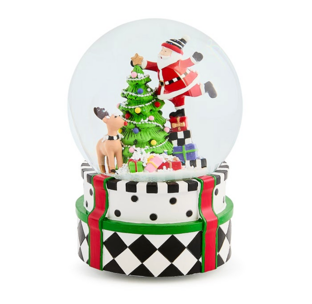 Santa & Rudolph Snow Globe