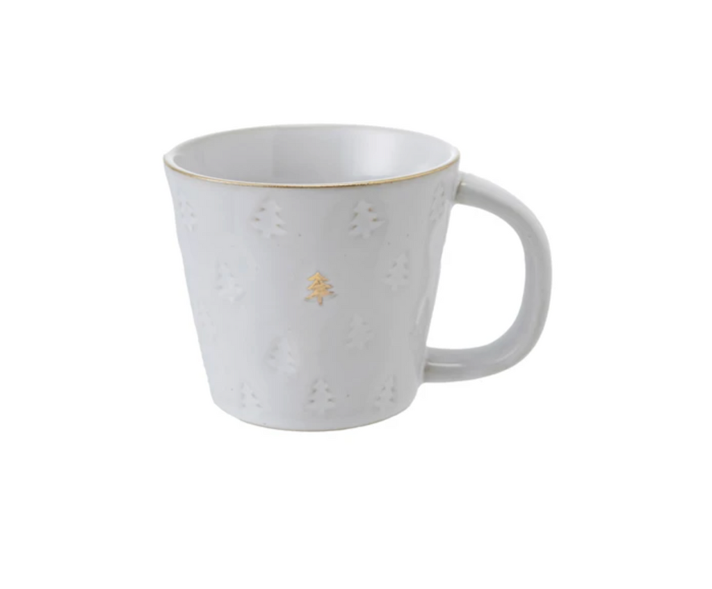 10 oz. Debossed Stoneware Mug with Electroplating (Each Will Vary)