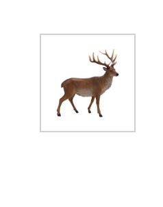 6-3/4"L x 3"W x 7-1/2"H Resin Standing Deer, Brown