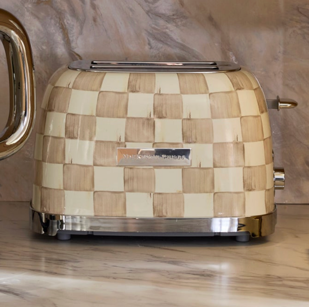 Mocha Check 2-Slice Toaster