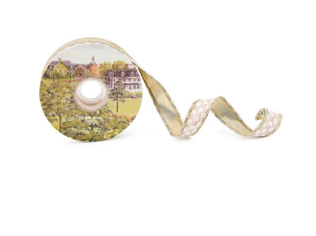 Mocha Check 1" Ribbon