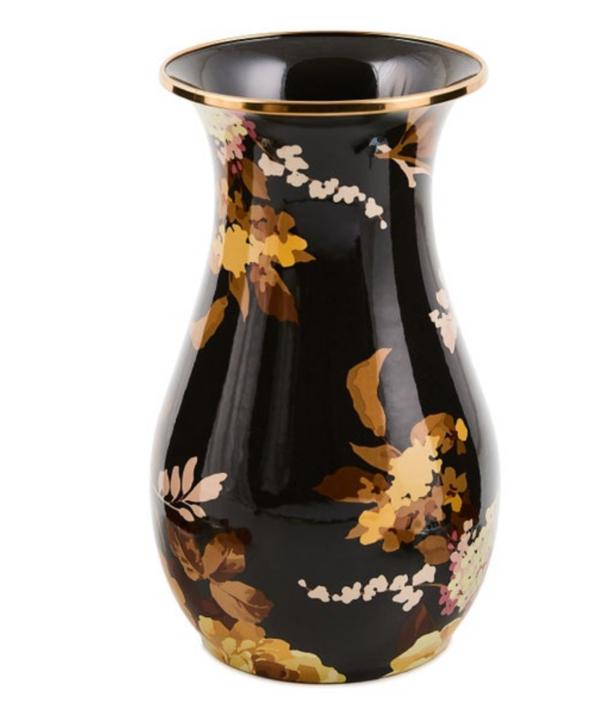 Wild Rose Brown Tall Vase