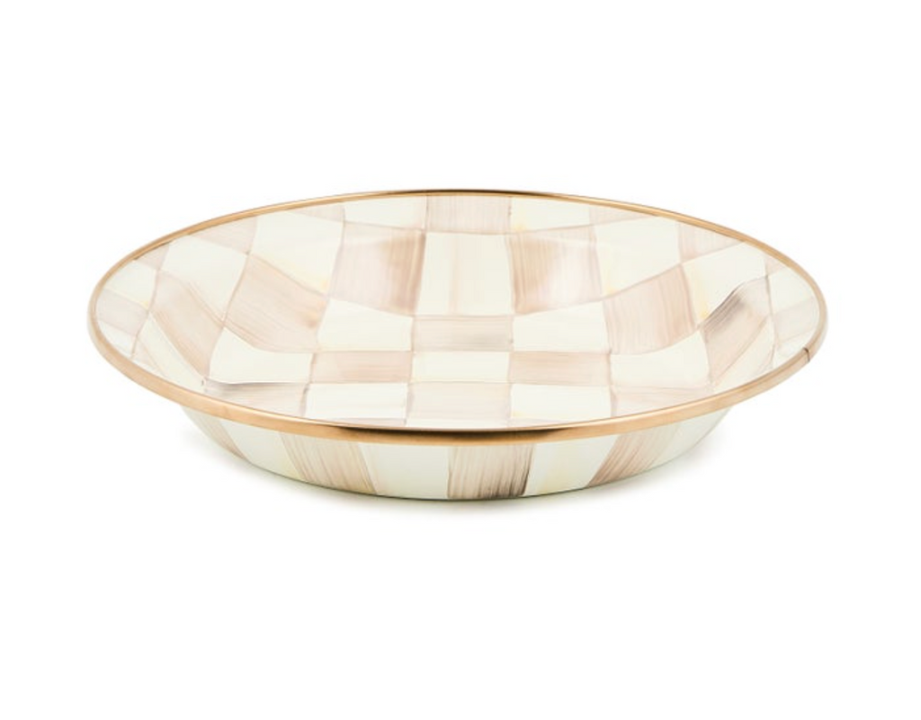 Mocha Check Pie Plate