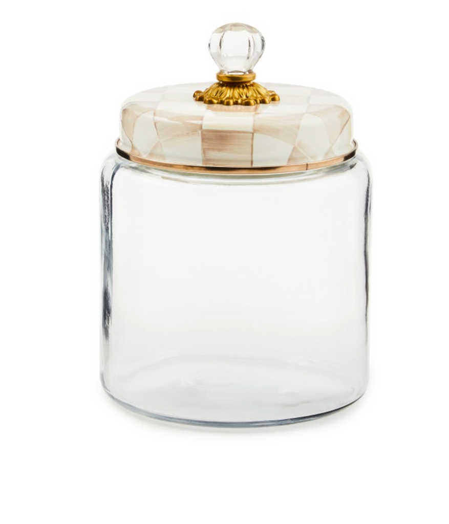 Mocha Check Large Kitchen Canister