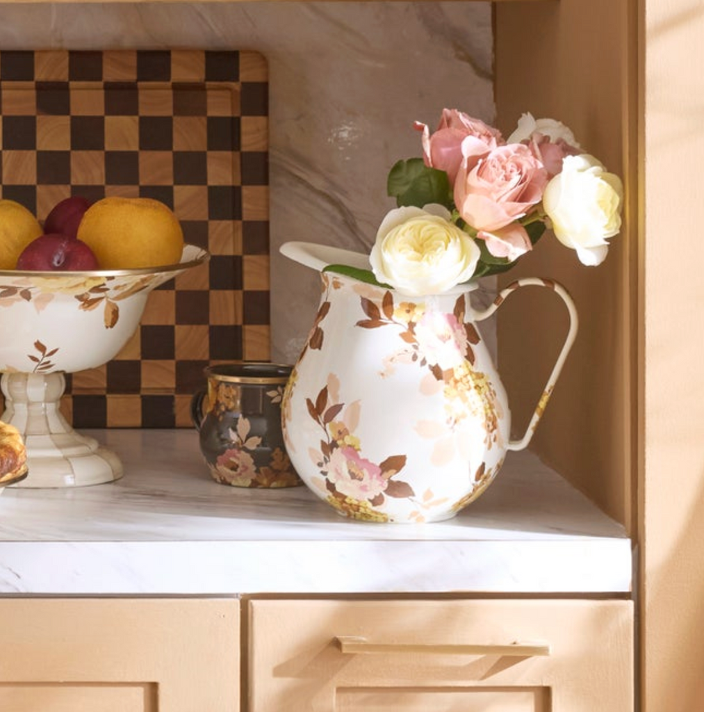 Wild Rose White Pitcher