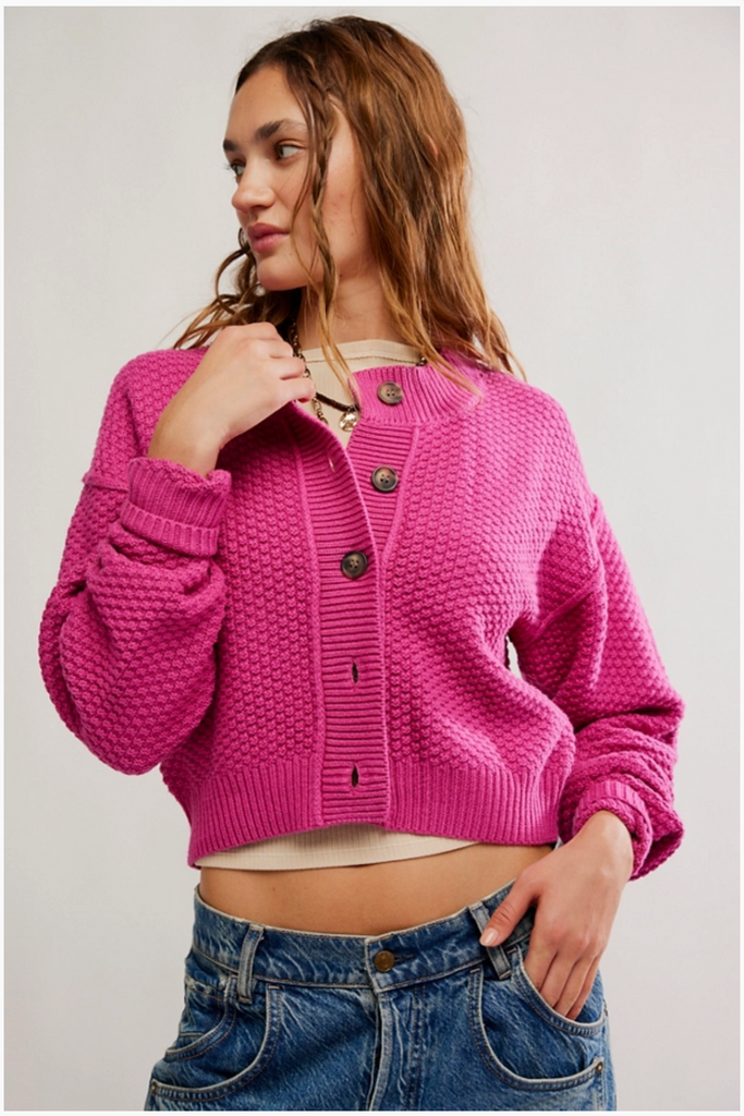 LILA CARDI PLUMDROP