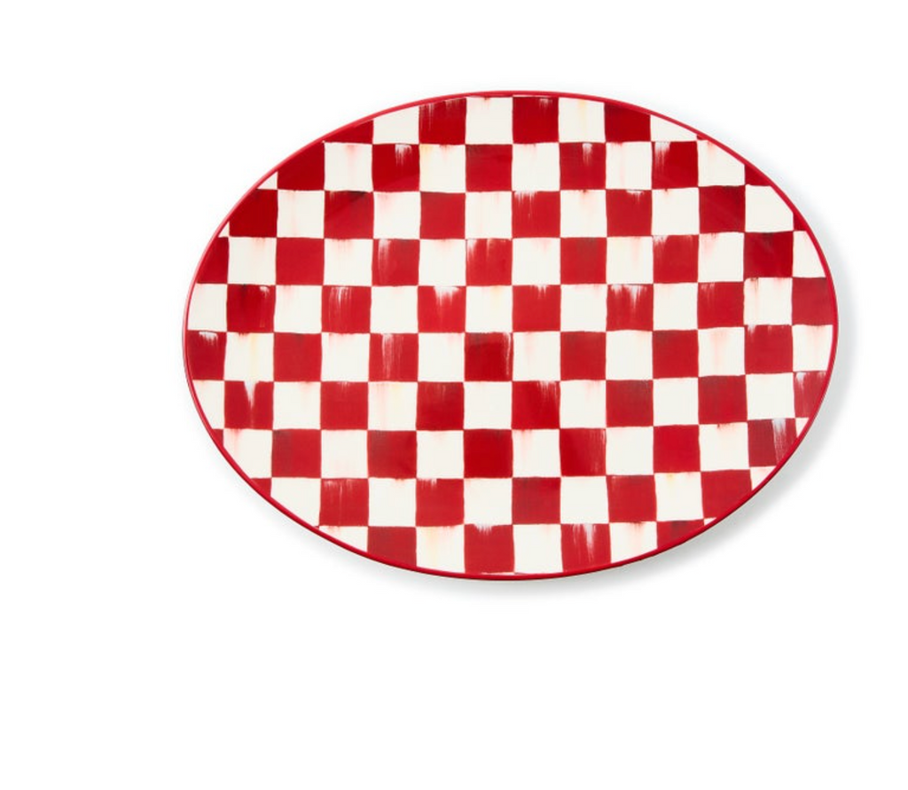 Cherry Check Serving Platter
