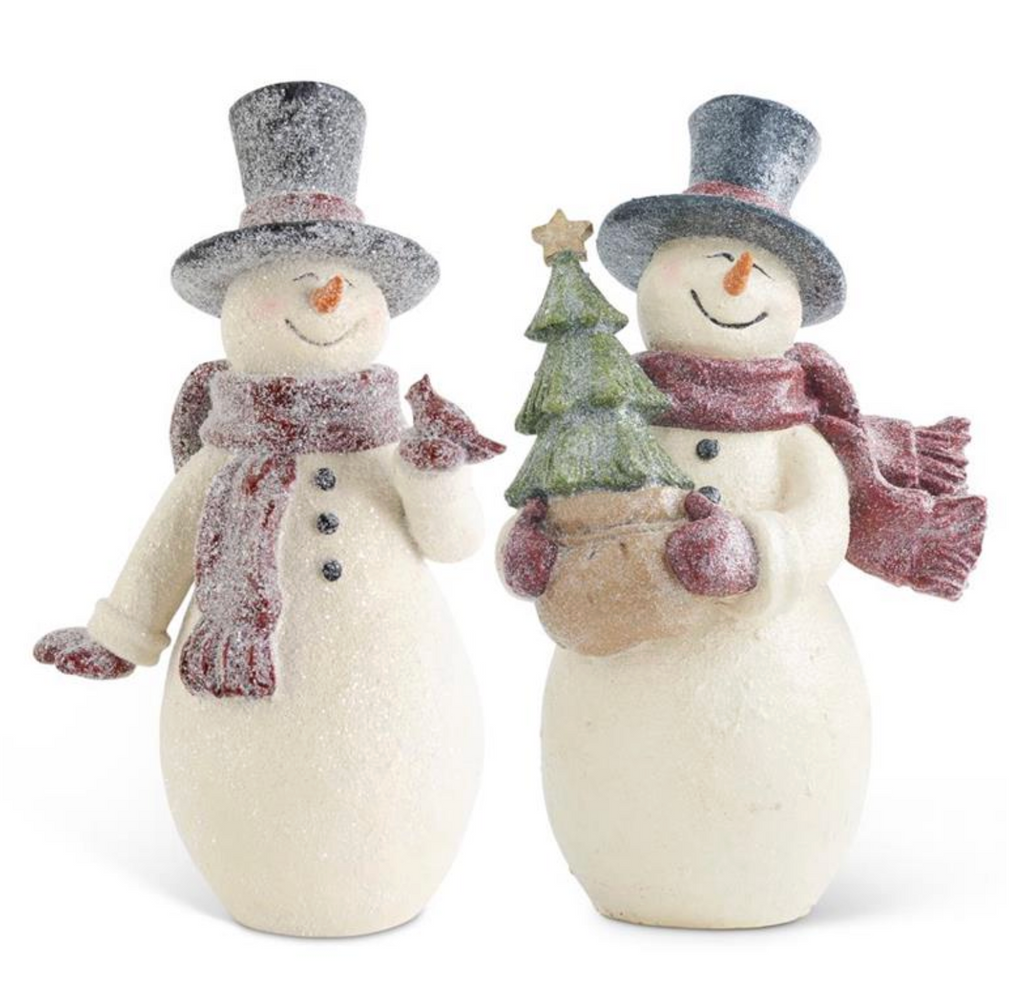 Glittered Resin Vintage Snowmen