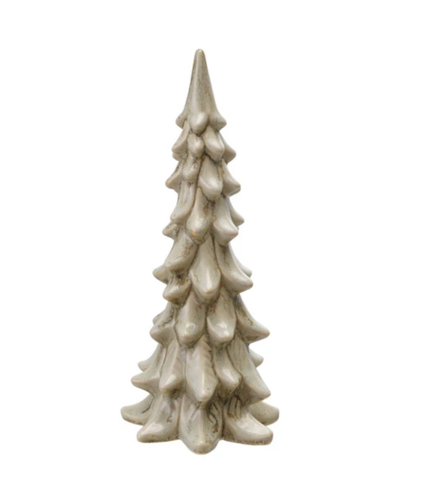Stoneware Tree, Reactive Glaze, Light Green (Each One Will Vary)