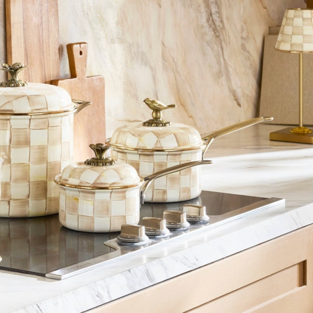 Mocha Check 2.5 Qt. Saucepan