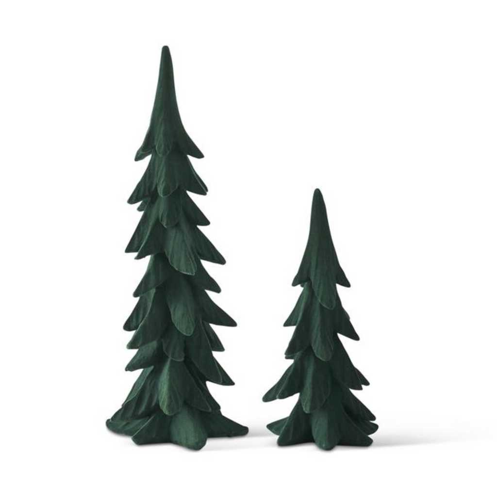 Dark Green Velvet Christmas Trees