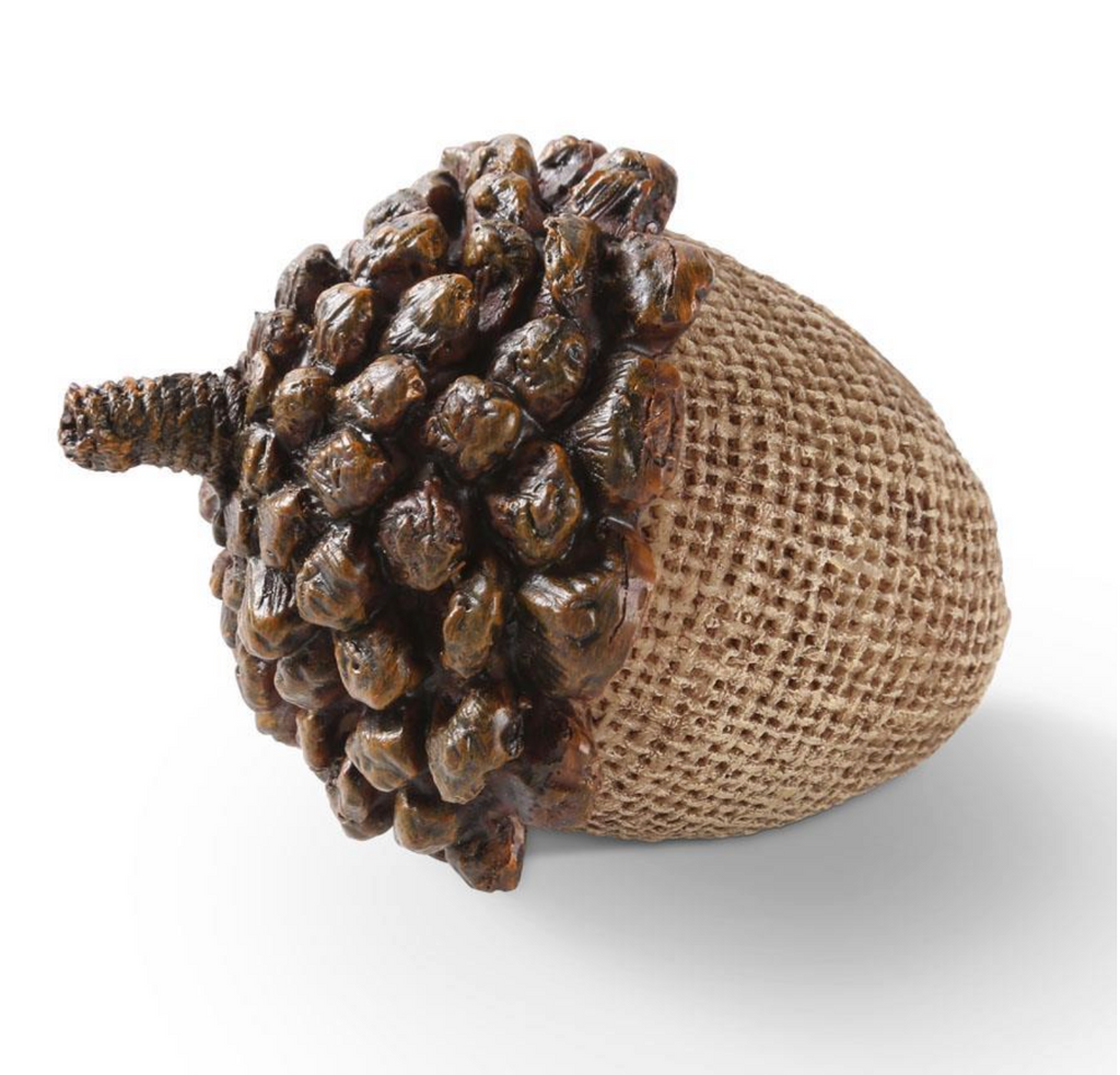 3.5 Inch Light Brown Resin Acorn w/Pinecone Top