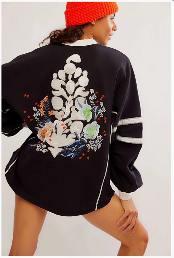 LOGO RUGBY READY LAYER / PIANO FLORAL - BLACK