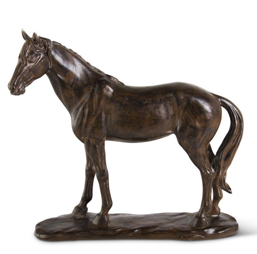13.5 Inch Brown Resin Horse