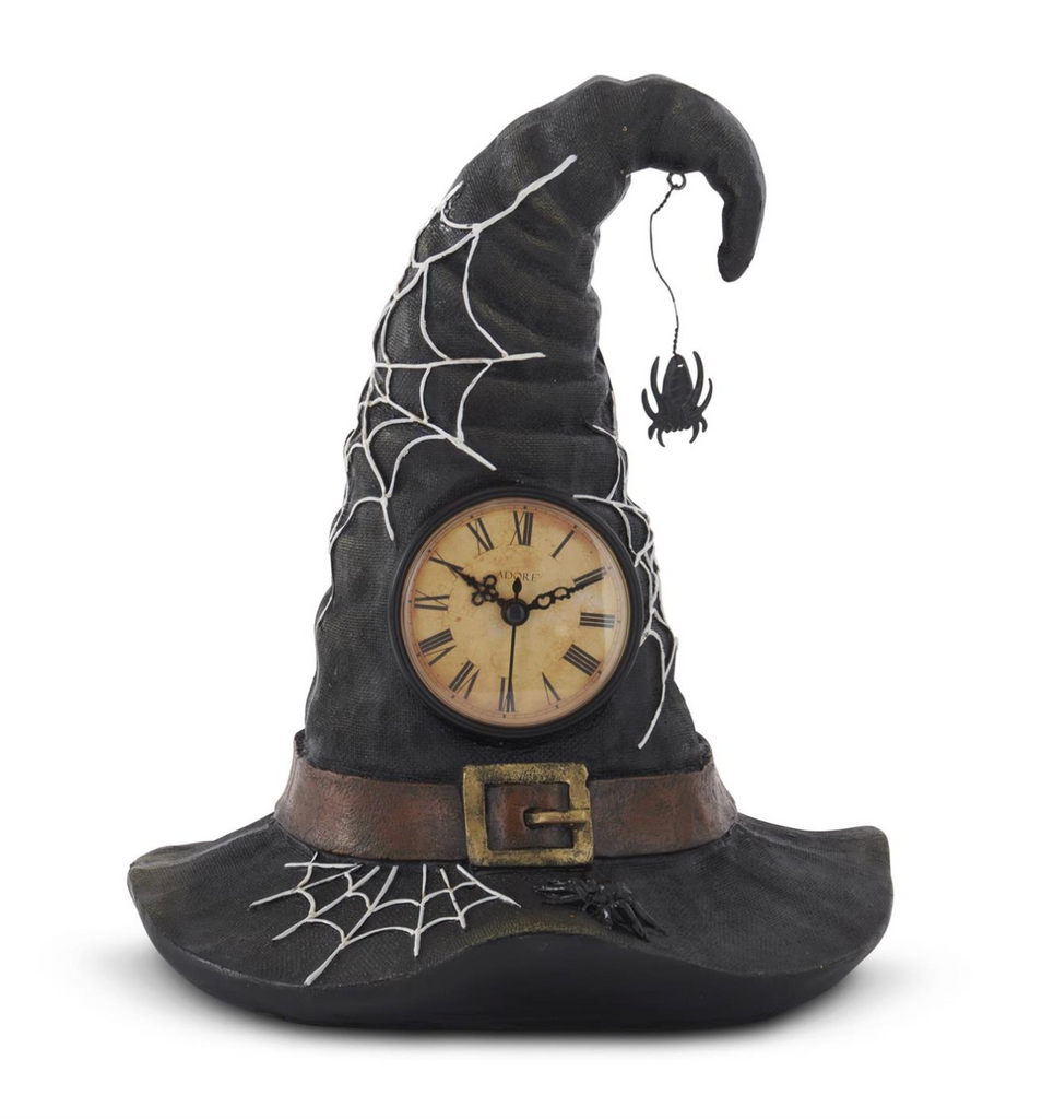 11.5 Inch Resin Witch Hat Clock