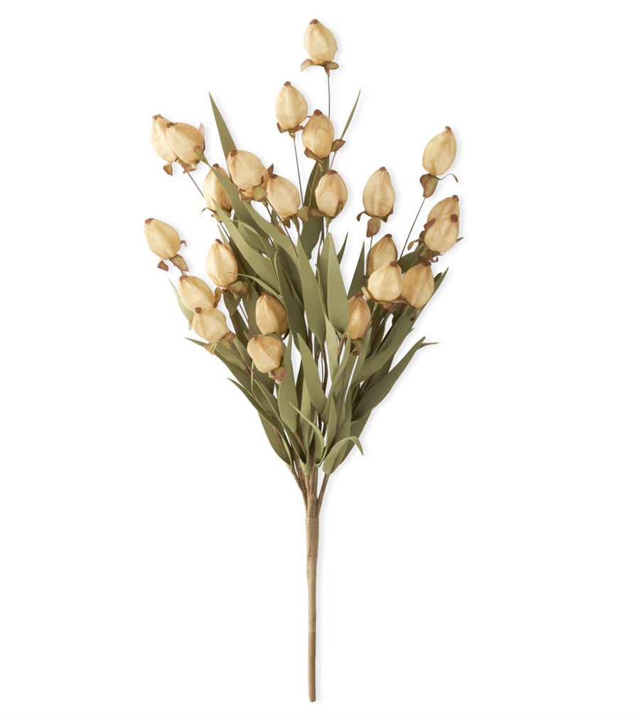 22 Inch Cream Chinese Lantern Bush