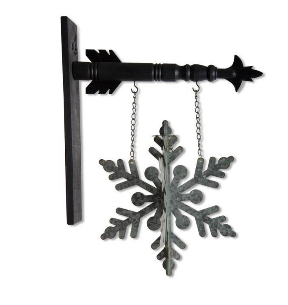 Large Metal Snowflake Ornaments w/Point