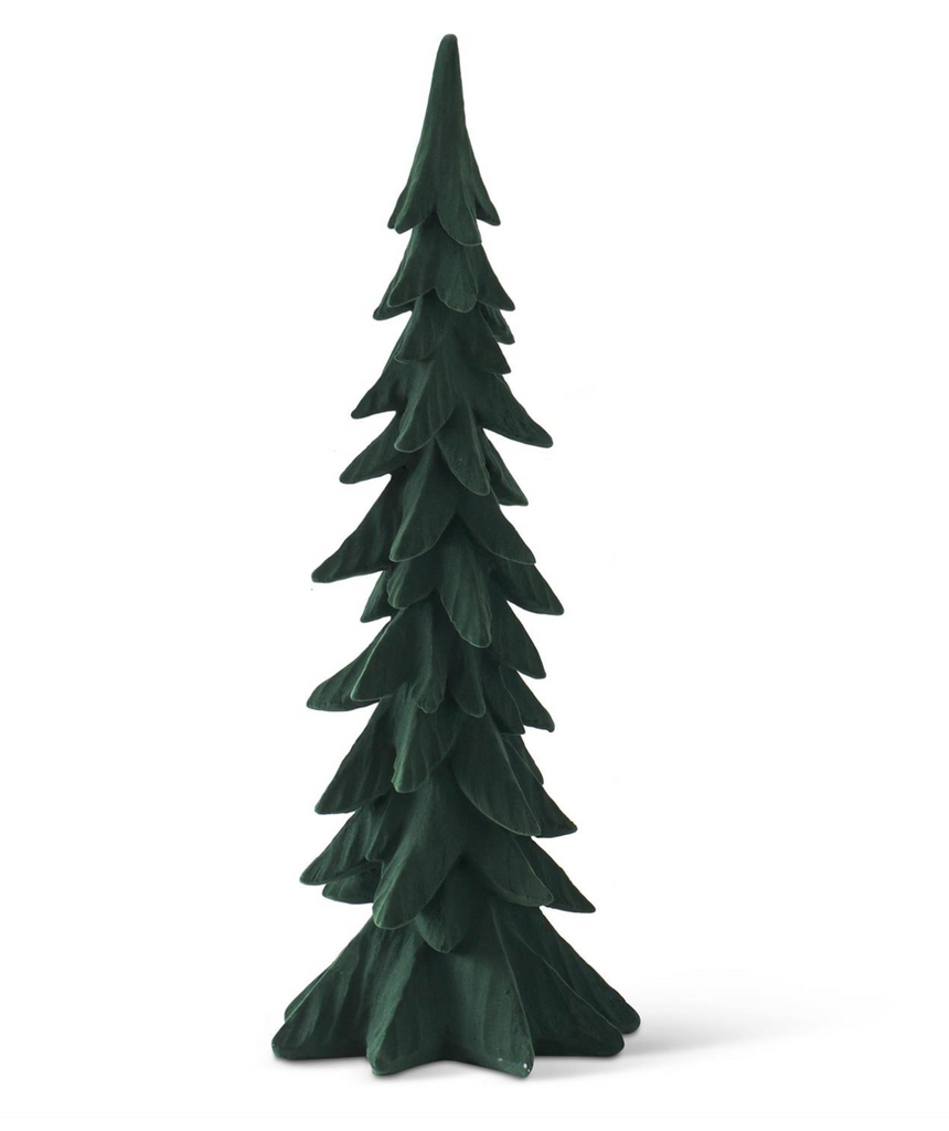 24.75 Inch Dark Green Velvet Christmas Tree