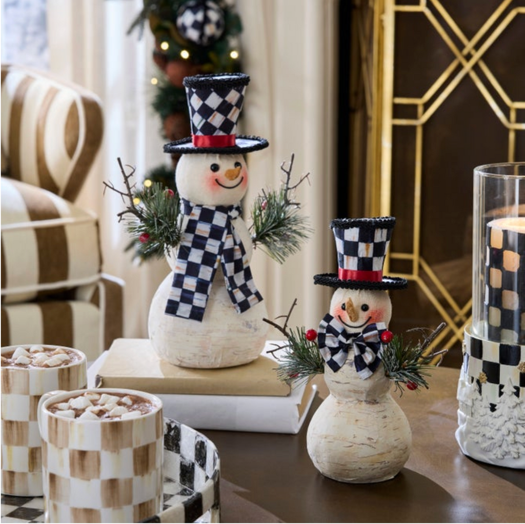 Farmhouse Birch Small Snowmen, Set of 2