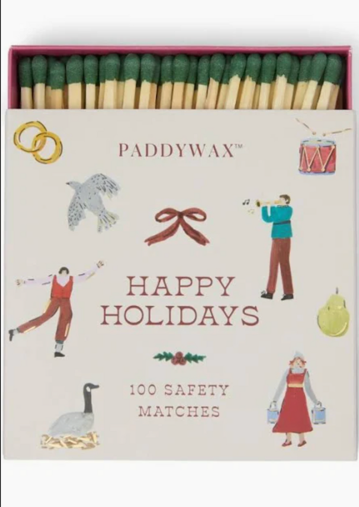HOLIDAY JUMBO BOXED SAFETY MATCHES W/ FOIL ACCENTS