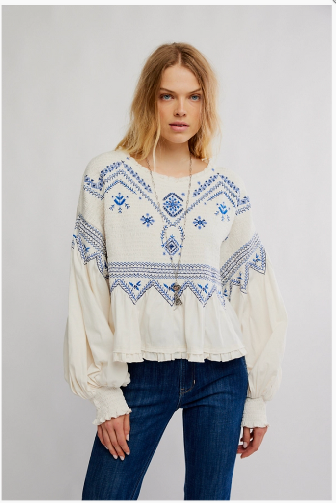 HOLLY KNIT TOP / EGGNOG COMBO