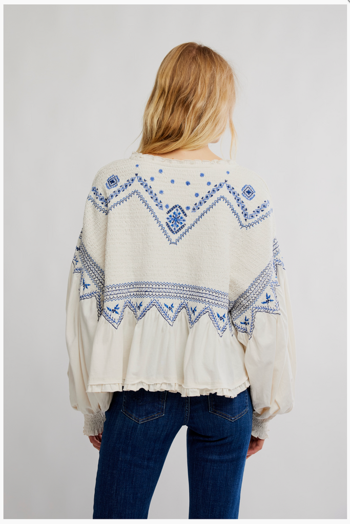 HOLLY KNIT TOP / EGGNOG COMBO