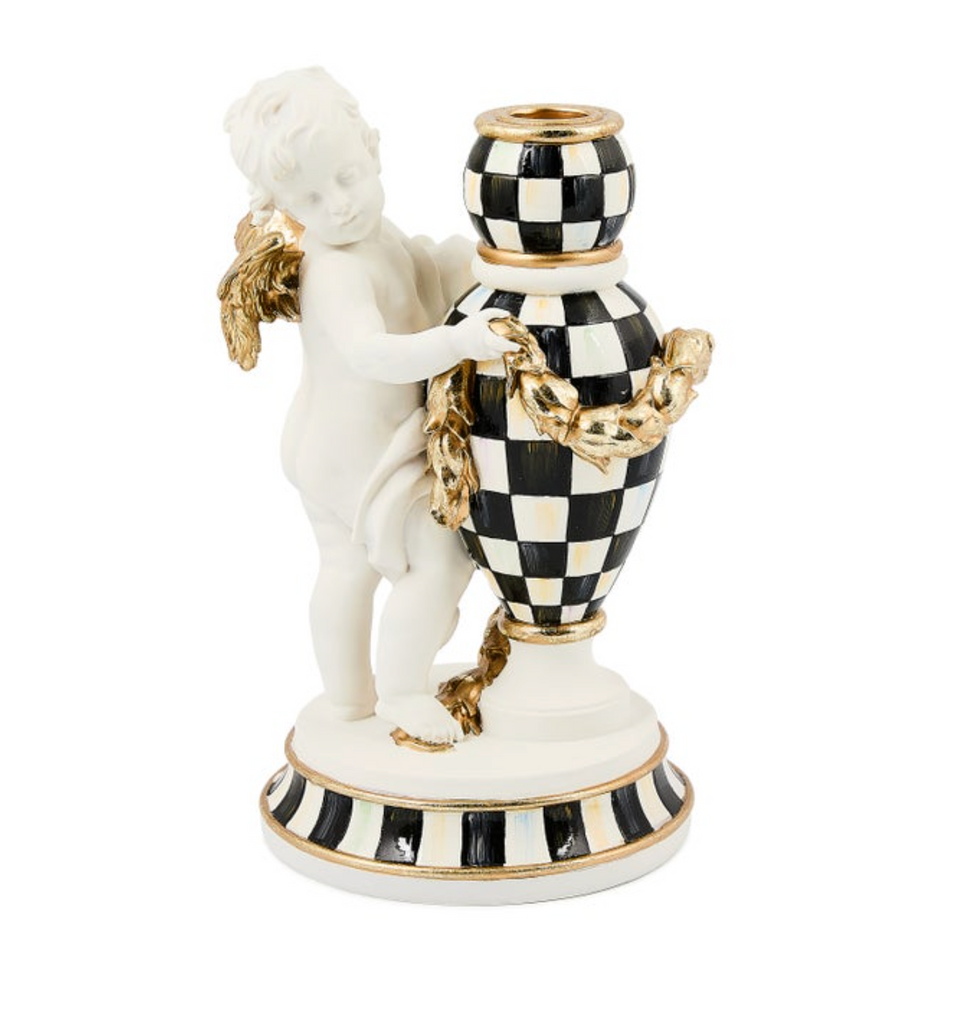 Courtly Noel Standing Cherub Candle Holder