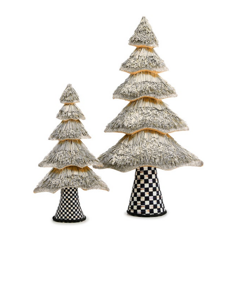 Courtly Noel Metallic Trees, Set of 2