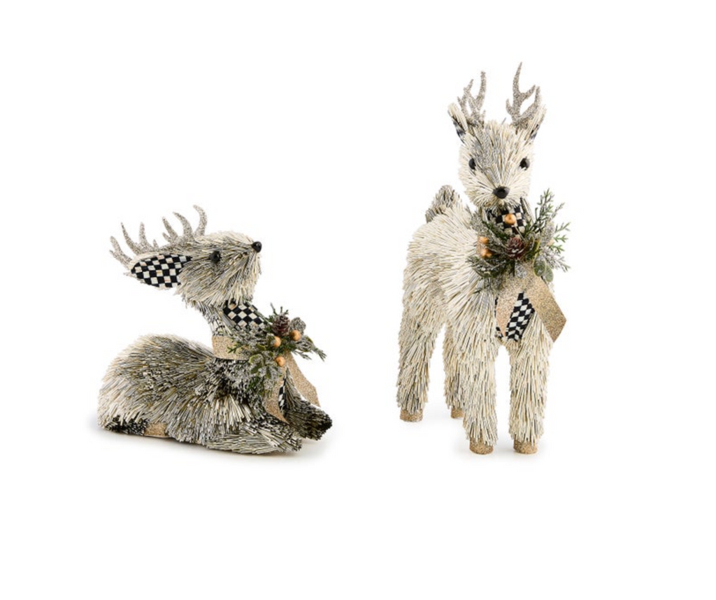 Courtly Noel Metallic Deer, Set of 2