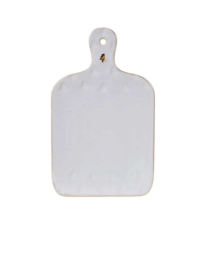 Debossed Stoneware Cheese/Cutting Board (Each Will Vary)