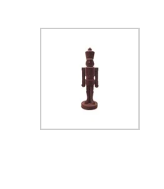 3-3/4"L x 3-1/2"W x 12-1/2"H Flocked Resin Soldier, Brown