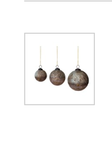Textured Glass Ball Ornament with Mica Flakes