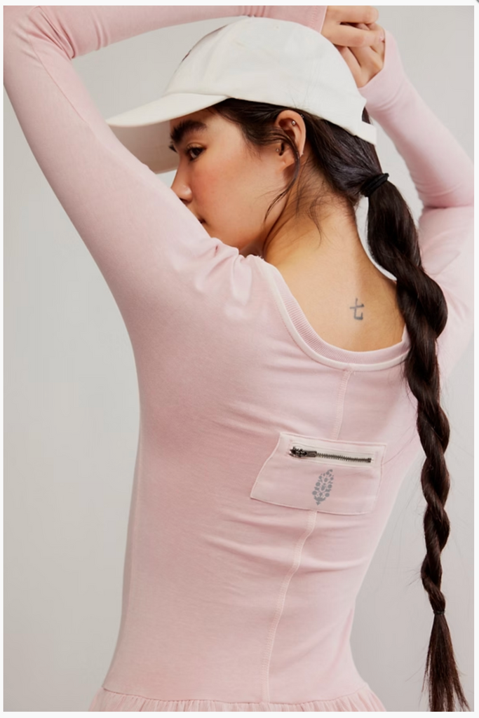 HOT SHOT WIDE LEG ONESIE / ROSE WATER