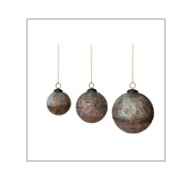 Textured Glass Ball Ornament with Mica Flakes