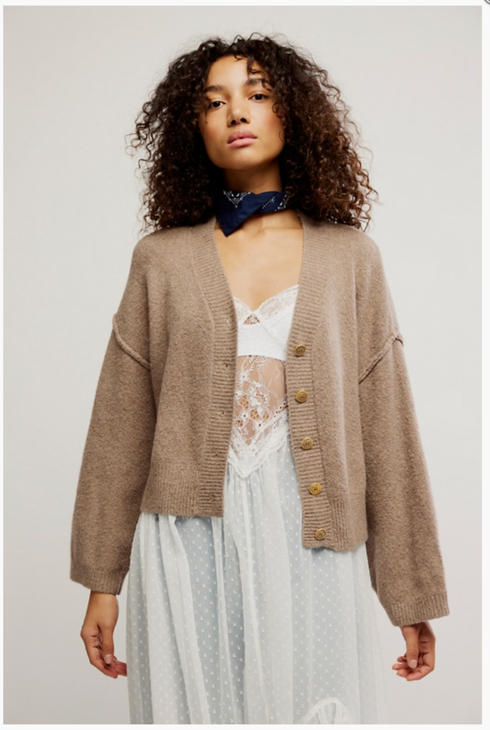 COOL OF THE NIGHT CARDI / MOCHA MELANGE
